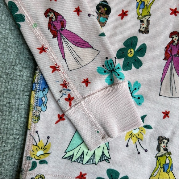 Hanna Andersson Disney Princess Long John Organic Cotton Pajamas Set, Size 6-7 - Picture 8 of 8